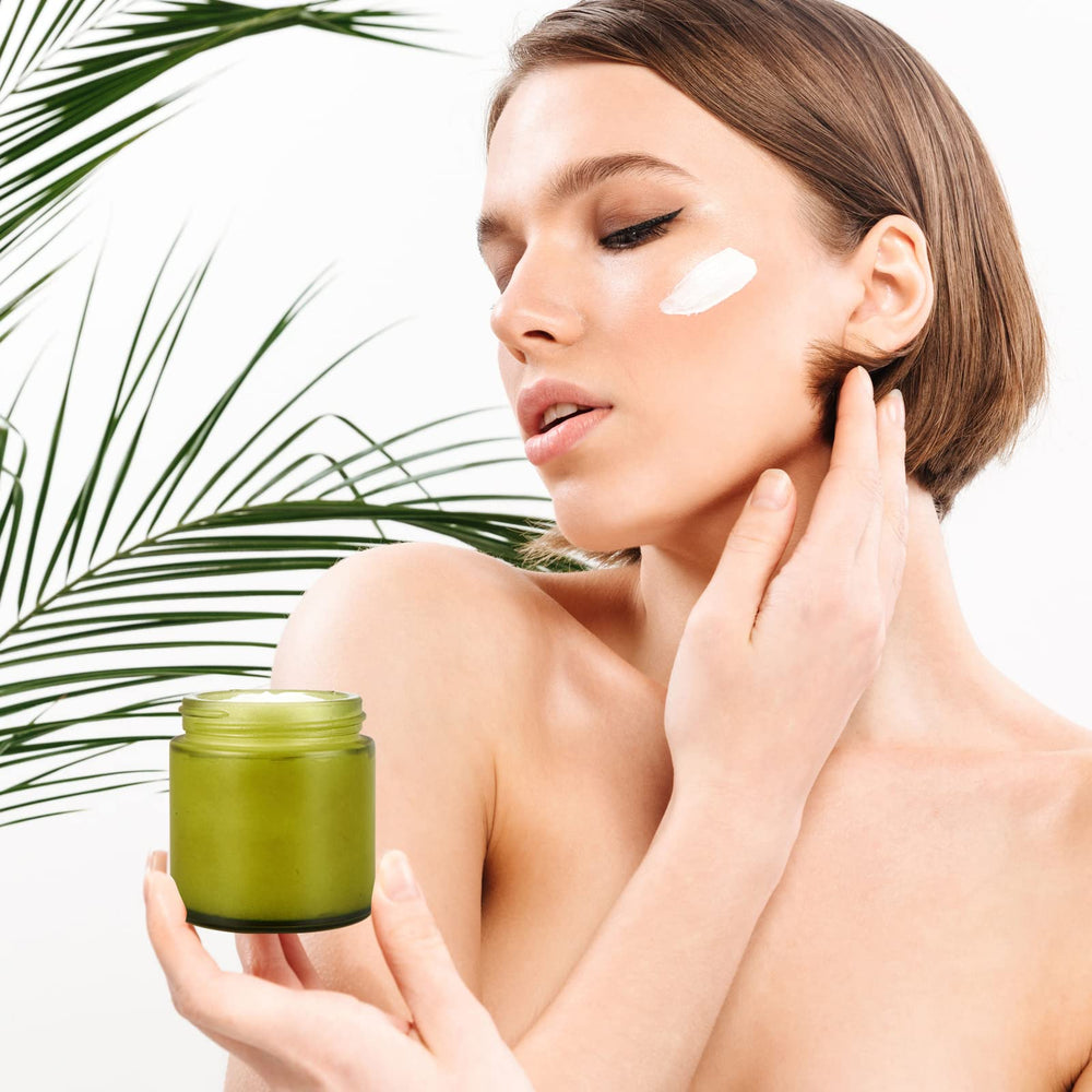 11 Hoa Kinh 4oz jars suitable for storing lotions powders and ointments.