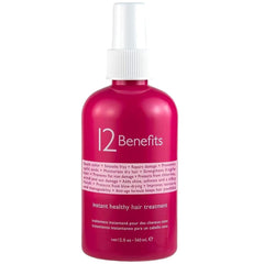 12 Benefits instant hair treatment bottle for quick leave-in shine and frizz control