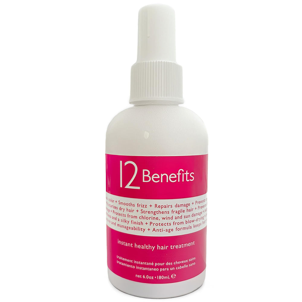 12 Benefits Leave-In Conditioner Spray bottle delivers instant shine and anti-frizz control