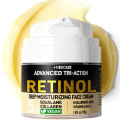 1HEROLABS Retinol Moisturizer packaging highlights fragrance-free night cream for sensitive-skin care.