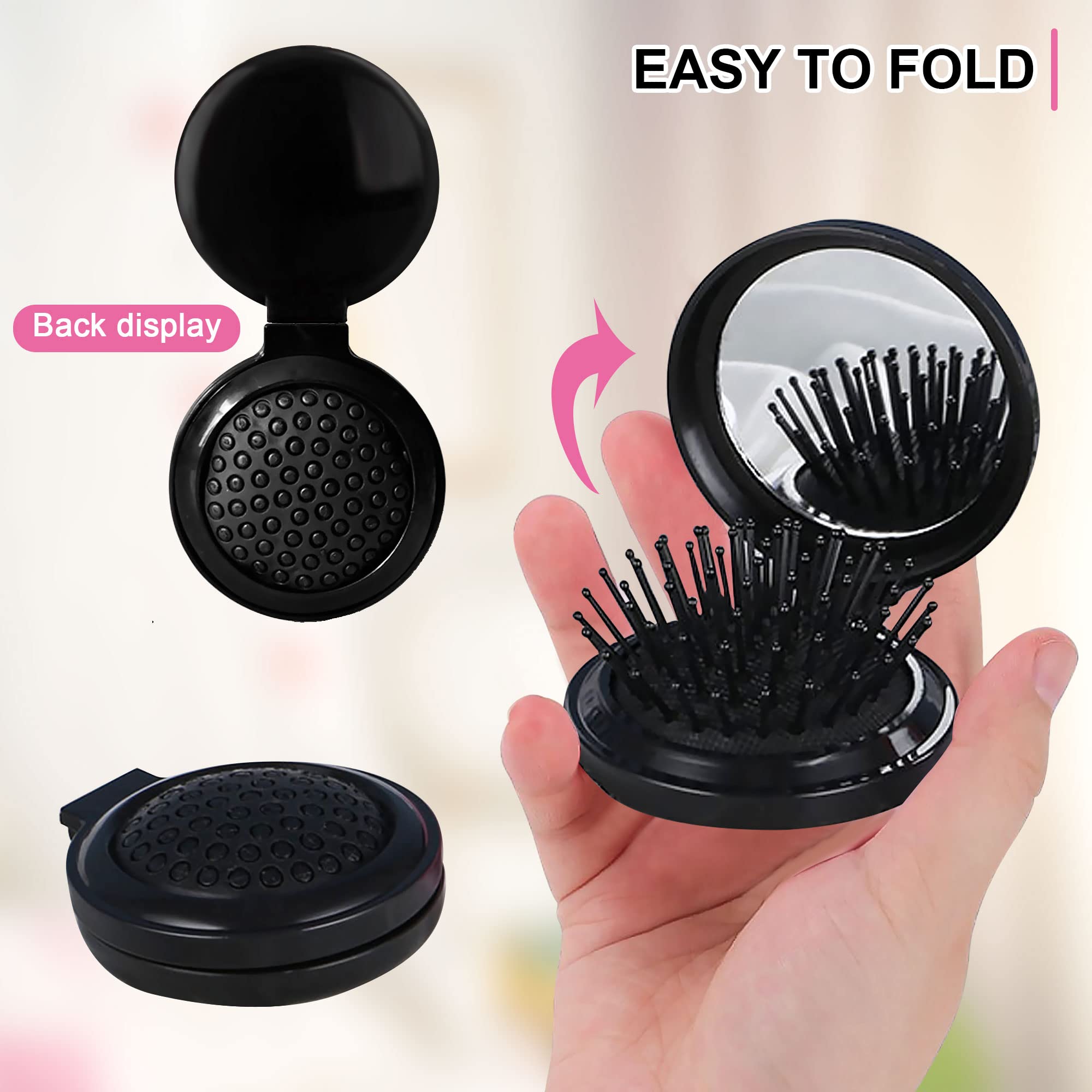 1st Choice compact massage comb in hand demonstrating ergonomic grip and portability