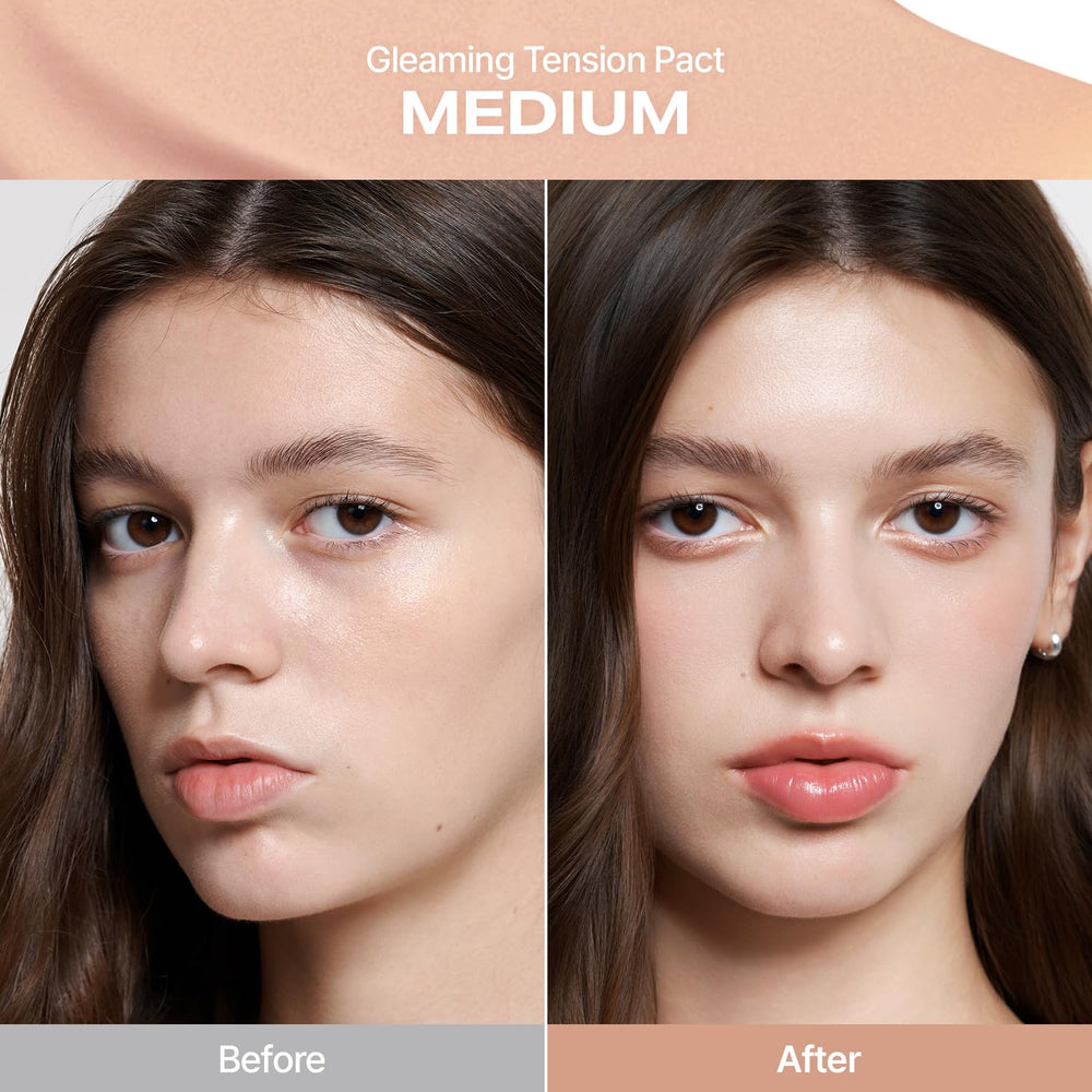 2aN Gleaming Tension Cushion natural beige swatch demonstrates buildable coverage