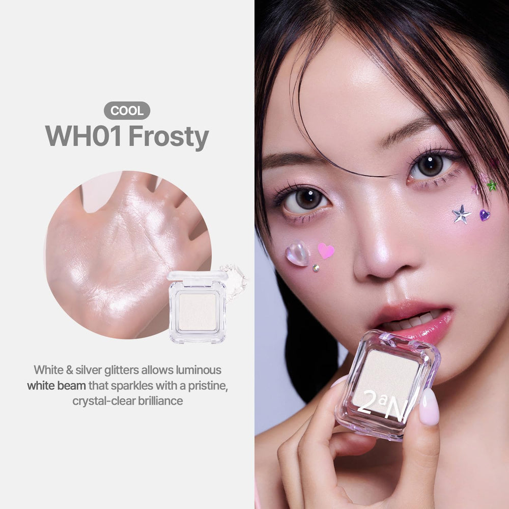 2aN Pure Glash WH01 Frosty glow on skin enhances natural radiance.
