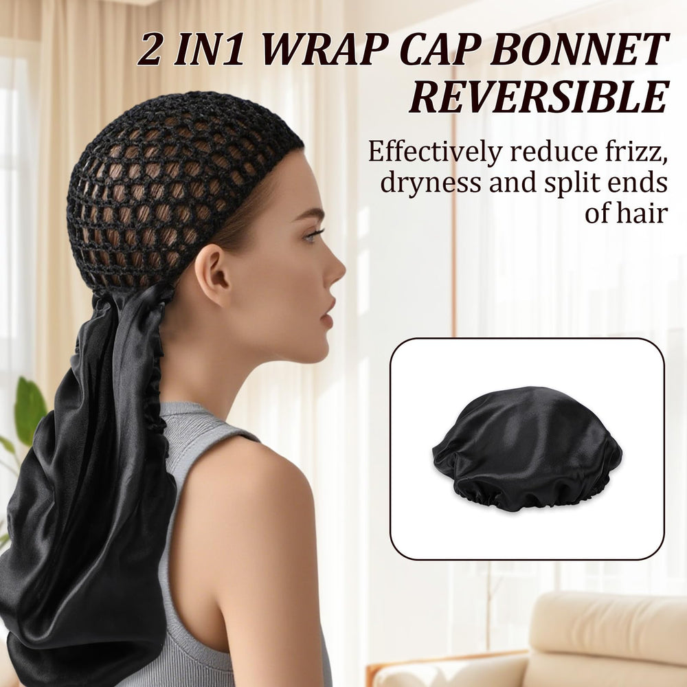2 In1 Wrap Cap Bonnet Reversible folded compact demonstrates travel-ready design for bags.