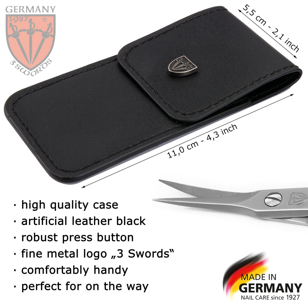 3 Swords Germany cuticle scissors in case for portable nail care