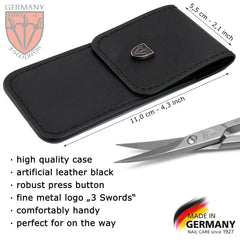 3 Swords Germany cuticle scissors in case for portable nail care on the go