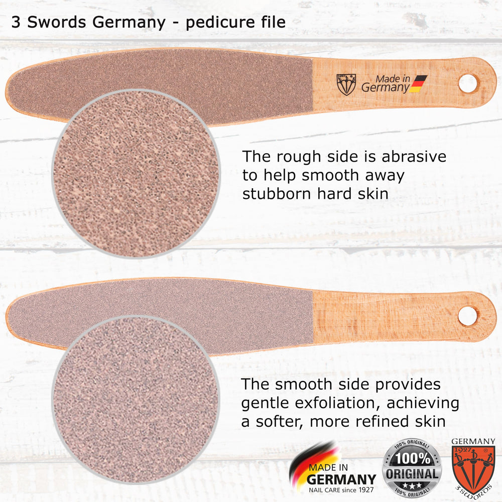 3 Swords Germany rough side smooths stubborn skin for softer feet