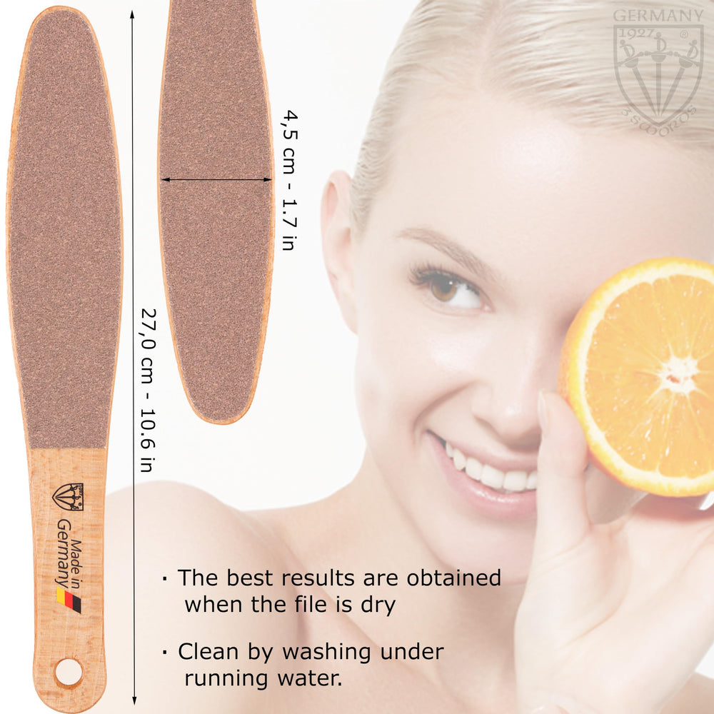 3 Swords Germany smooth side provides gentle exfoliation and refined skin