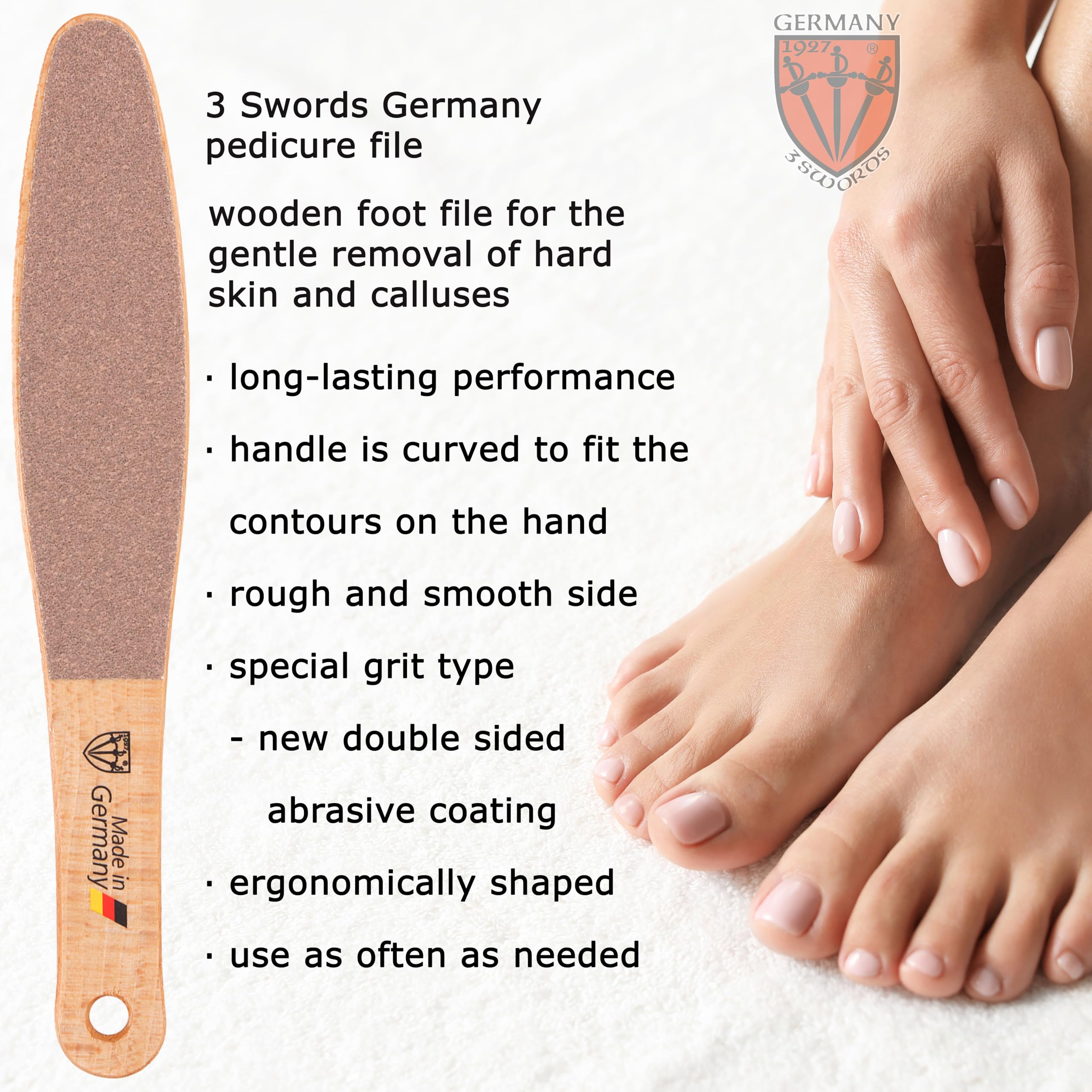 3 Swords Germany two-sided grit for durable removal of hard skin