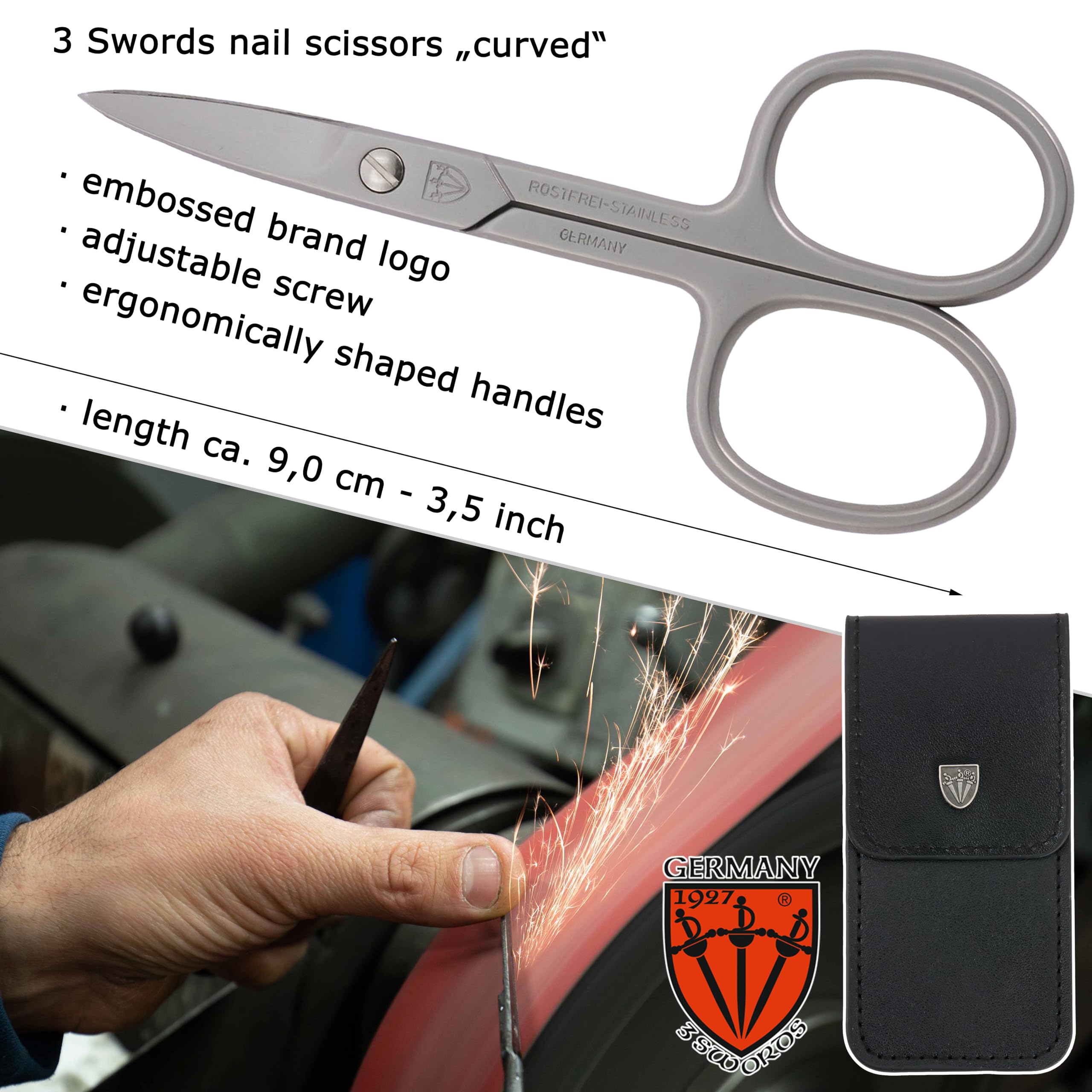 3 Swords Germany manicure pedicure tools enable precise trimming and hygienic grooming.