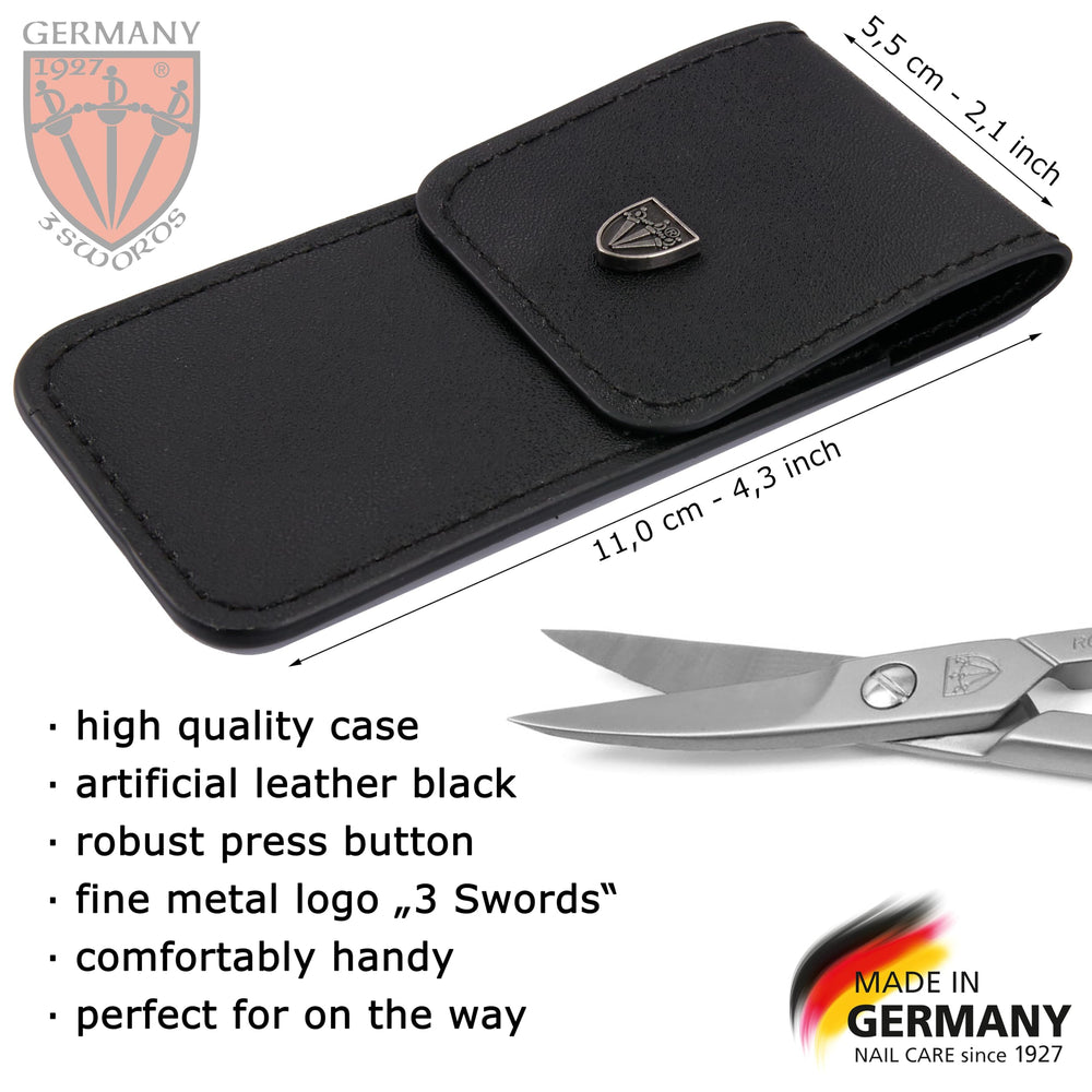 3 Swords Germany nail scissors case demonstrates travel-friendly storage and protection.