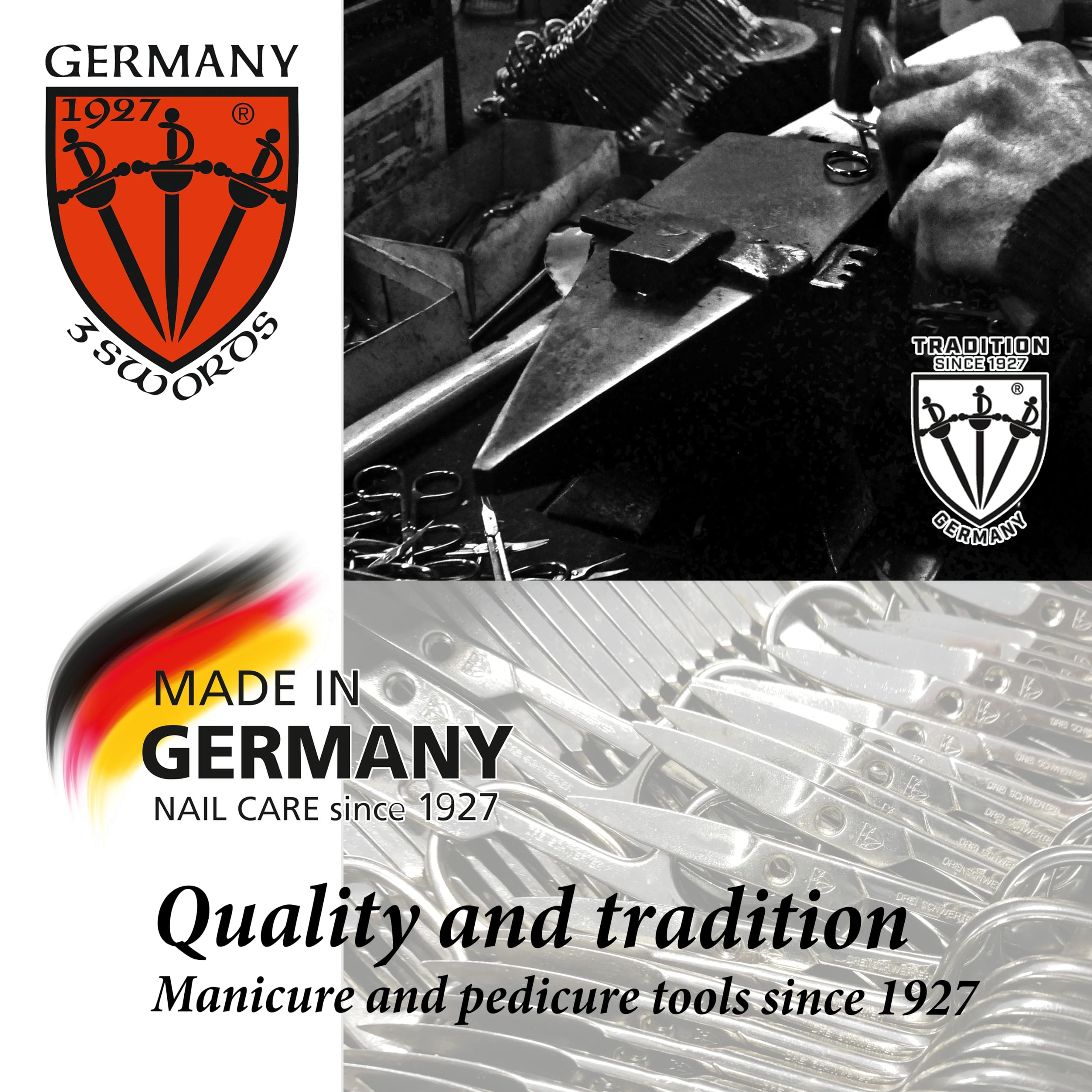 3 Swords Germany premium finish resists corrosion while offering a refined appearance.