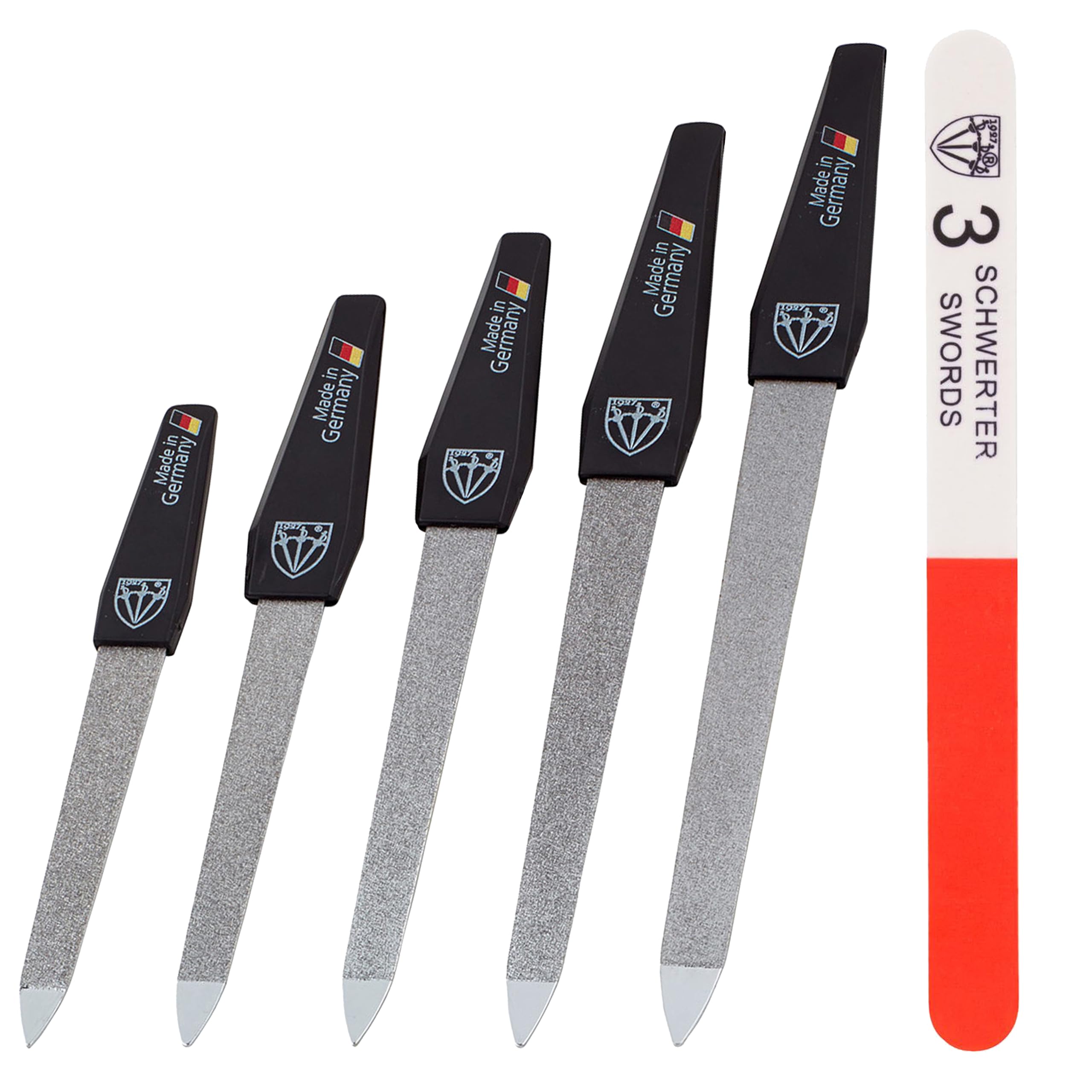 3 Swords Germany sapphire nail files set for smooth shaping, professional finish