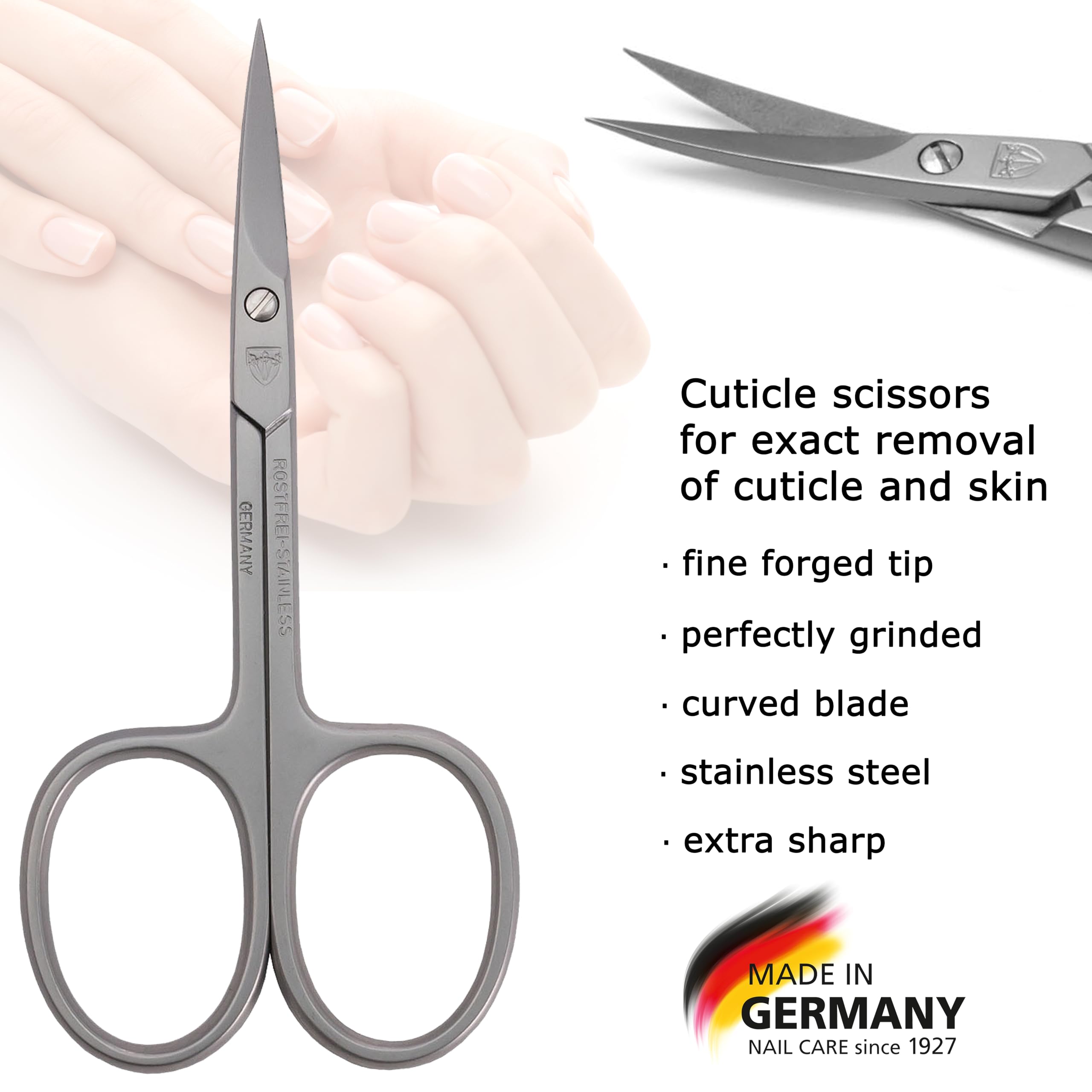3 Swords Germany stainless steel cuticle scissors with corrosion-resistant blades