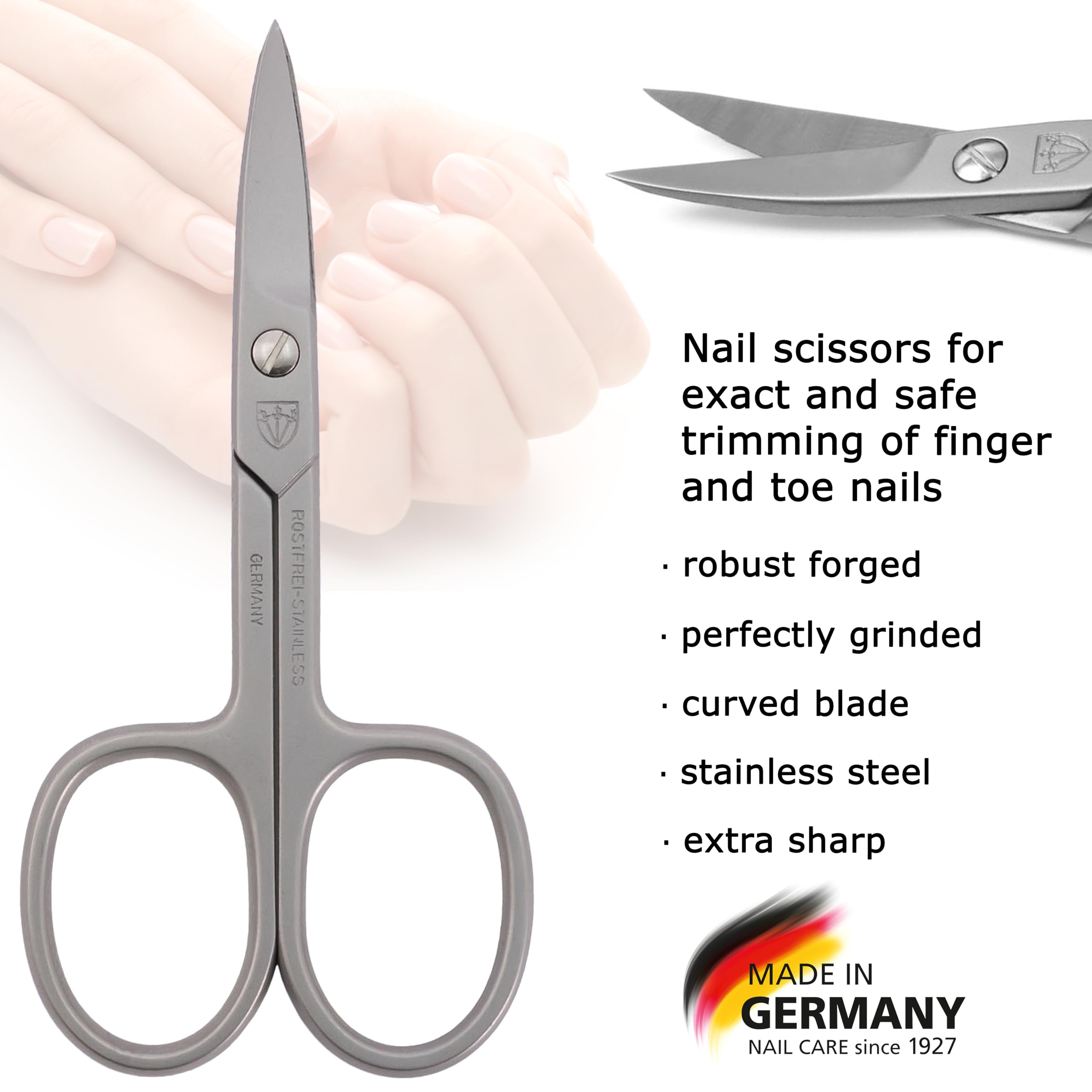 3 Swords Germany stainless steel nail scissors showcases durable, long-lasting manicure performance.