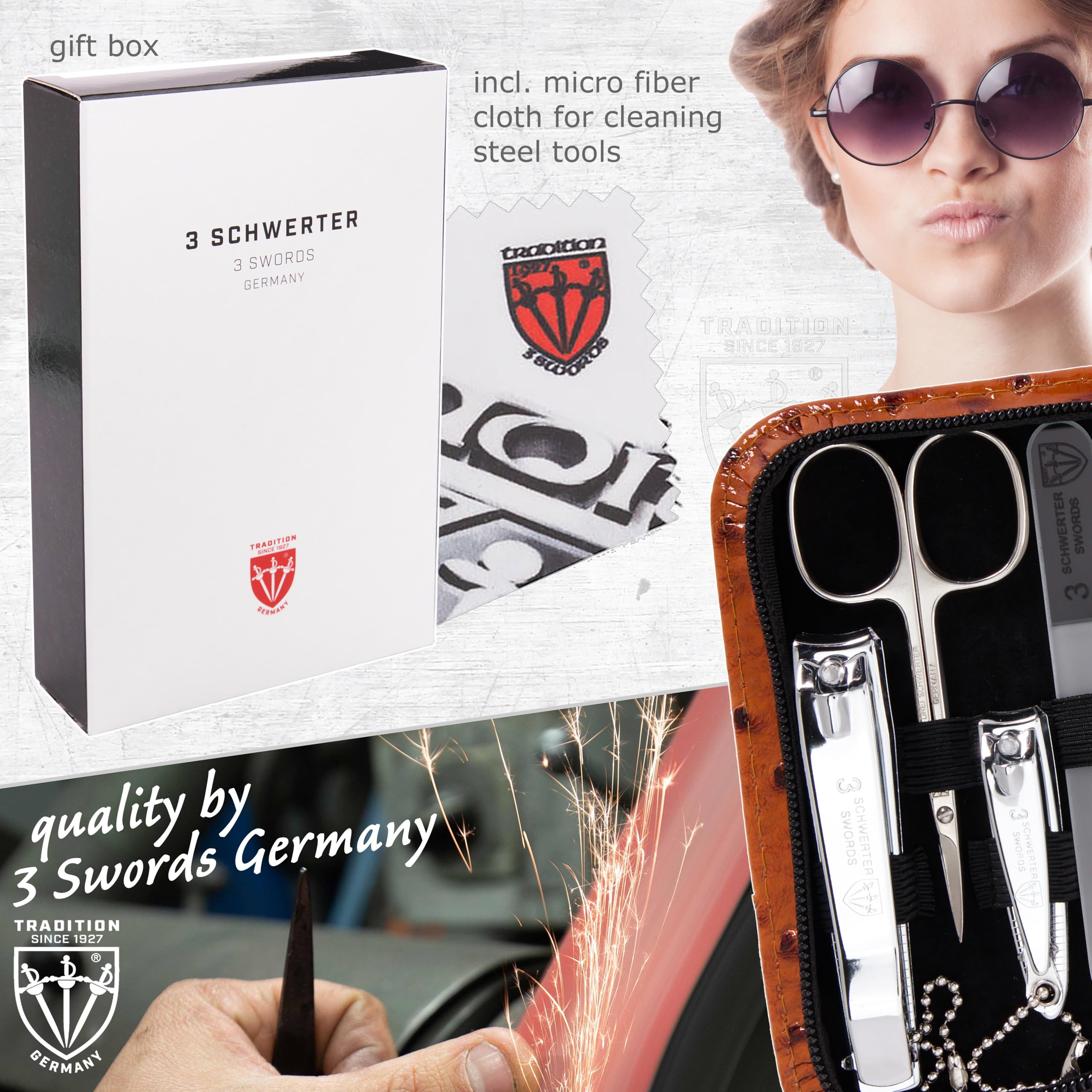 3 Swords Germany tweezers precise grooming on the go