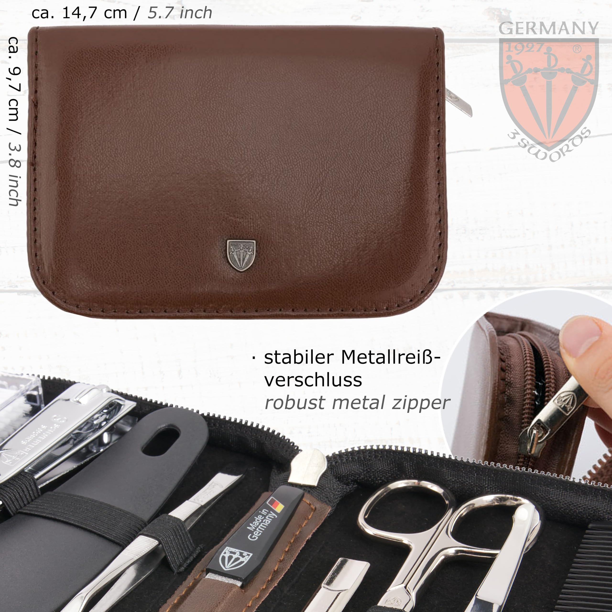 3 Swords Germany tweezers for precise hair and splinter removal.