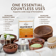33RD PARALLEL SOAP CO. Wax NF pastilles blended into skin creams for silky texture
