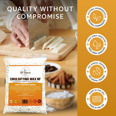 33RD PARALLEL SOAP CO. Emulsifying Wax NF pastilles support soap-making for creamier bars