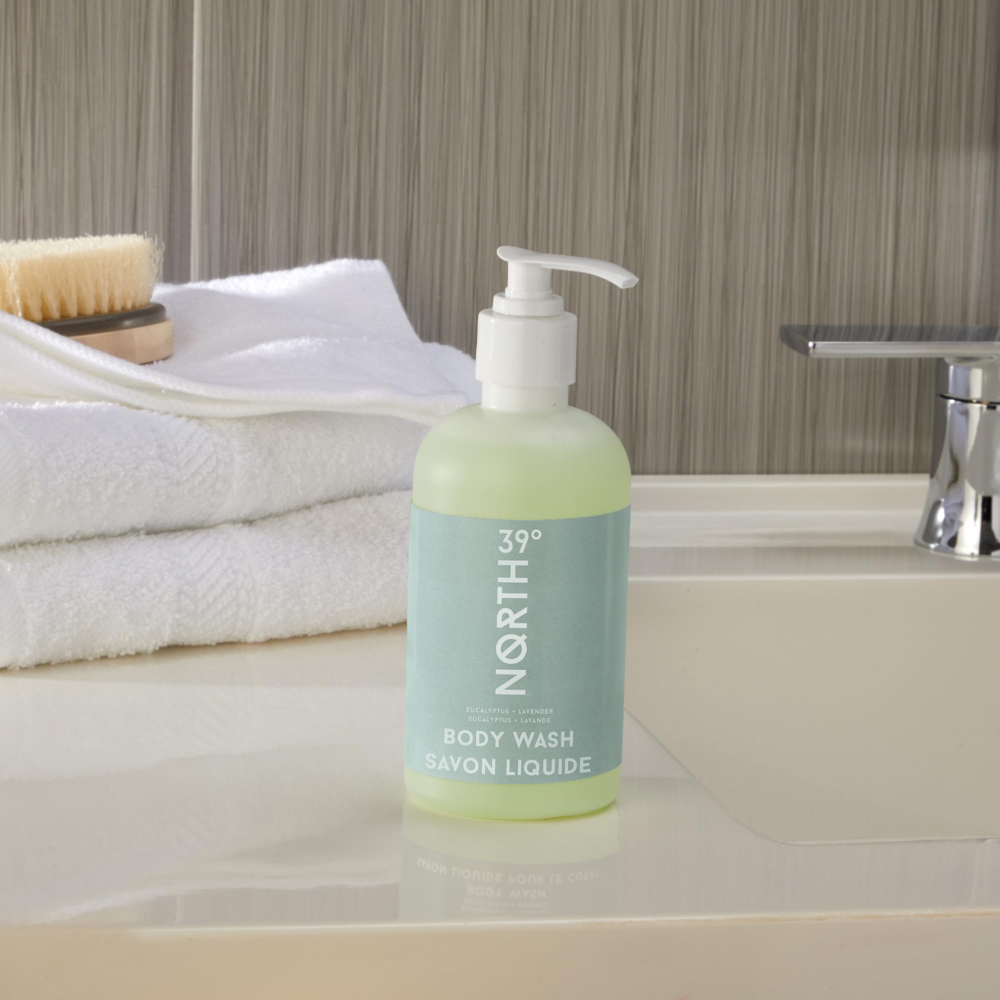 39north Body Wash creates a luxurious lather with calming eucalyptus-lavender aroma.