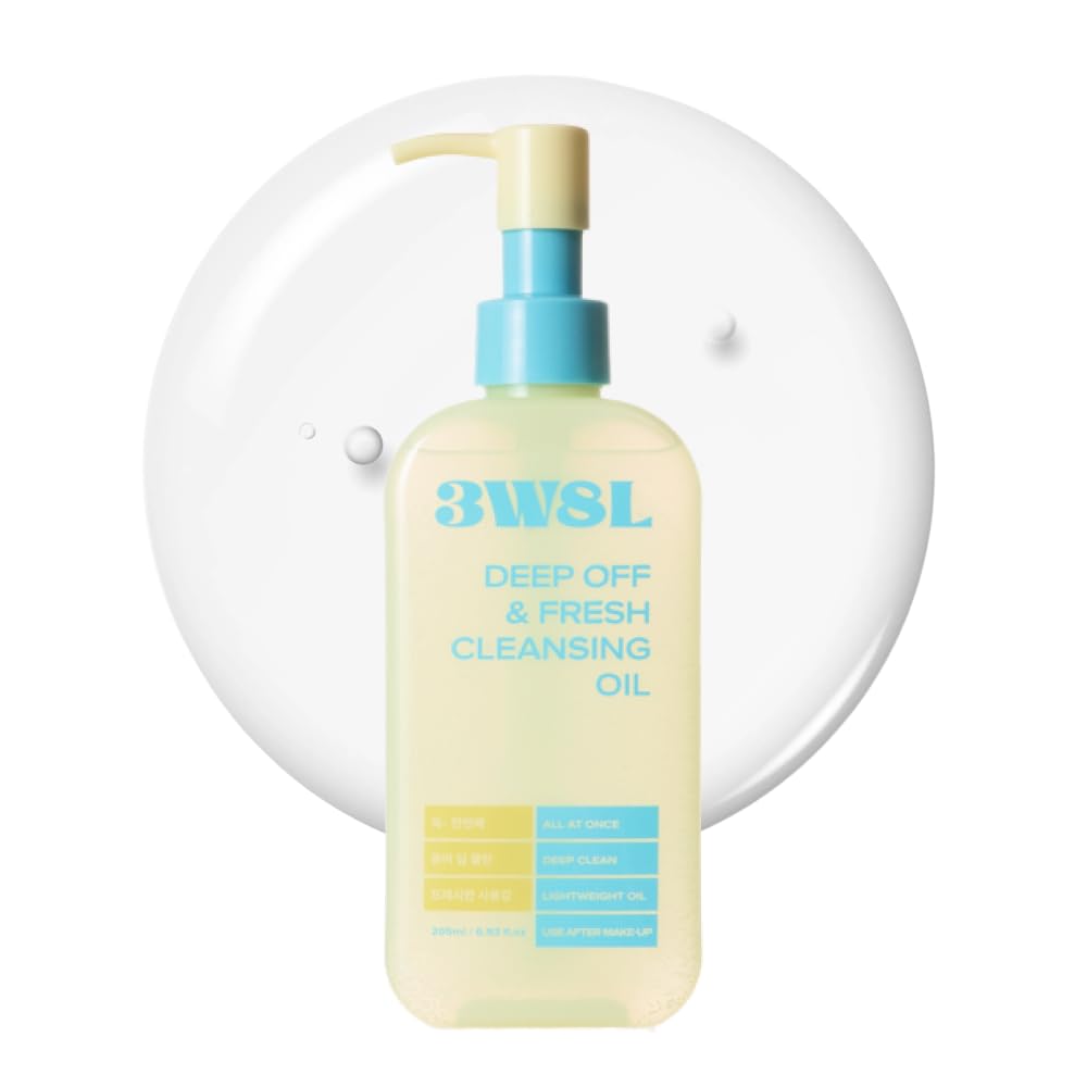 3W8L Deep Off bottle demonstrates gentle daily cleanse for makeup and sunscreen removal
