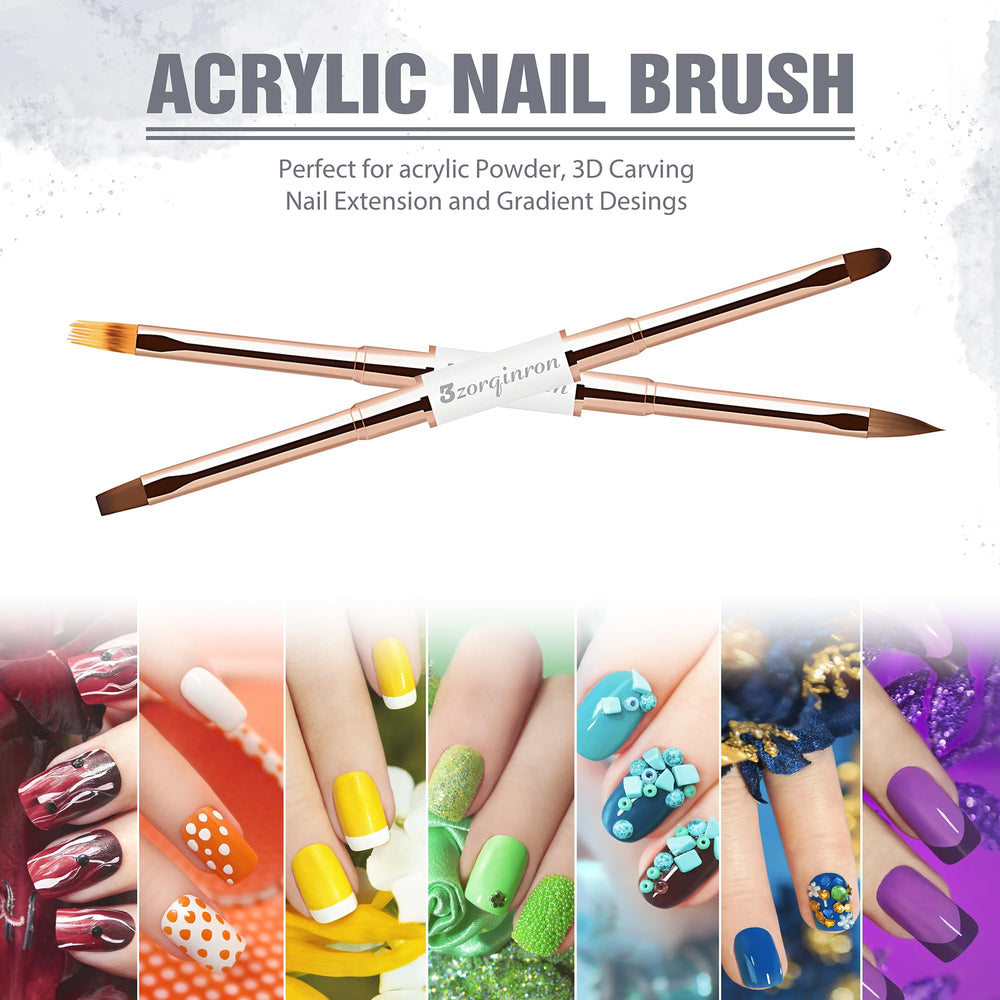 3zorqinron nail art brushes travel case included keeps bristles clean.