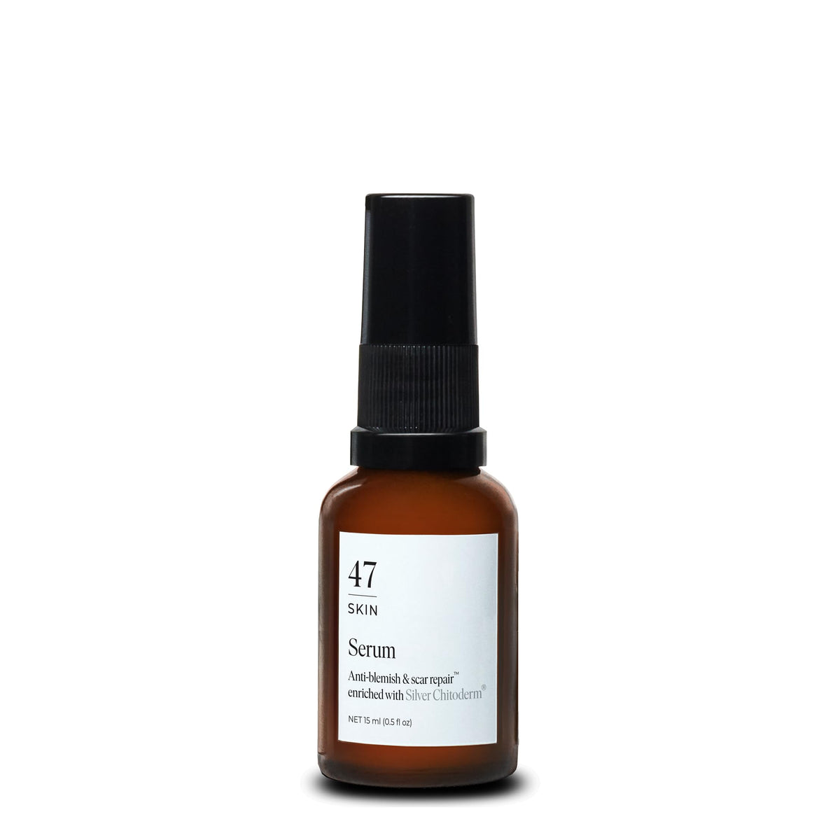 47 Skin Hydrating Serum bottle closeup highlighting sleek design for daily moisture