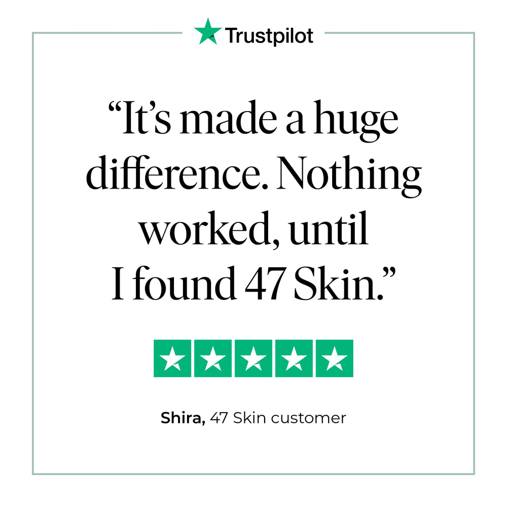 47 Skin Hydrating Serum skin soft touch closeup conveys gentle, lasting moisture