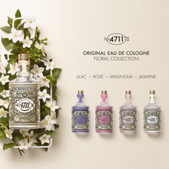 4711 Jasmine perfume close-up of cap conveys premium design and branding.