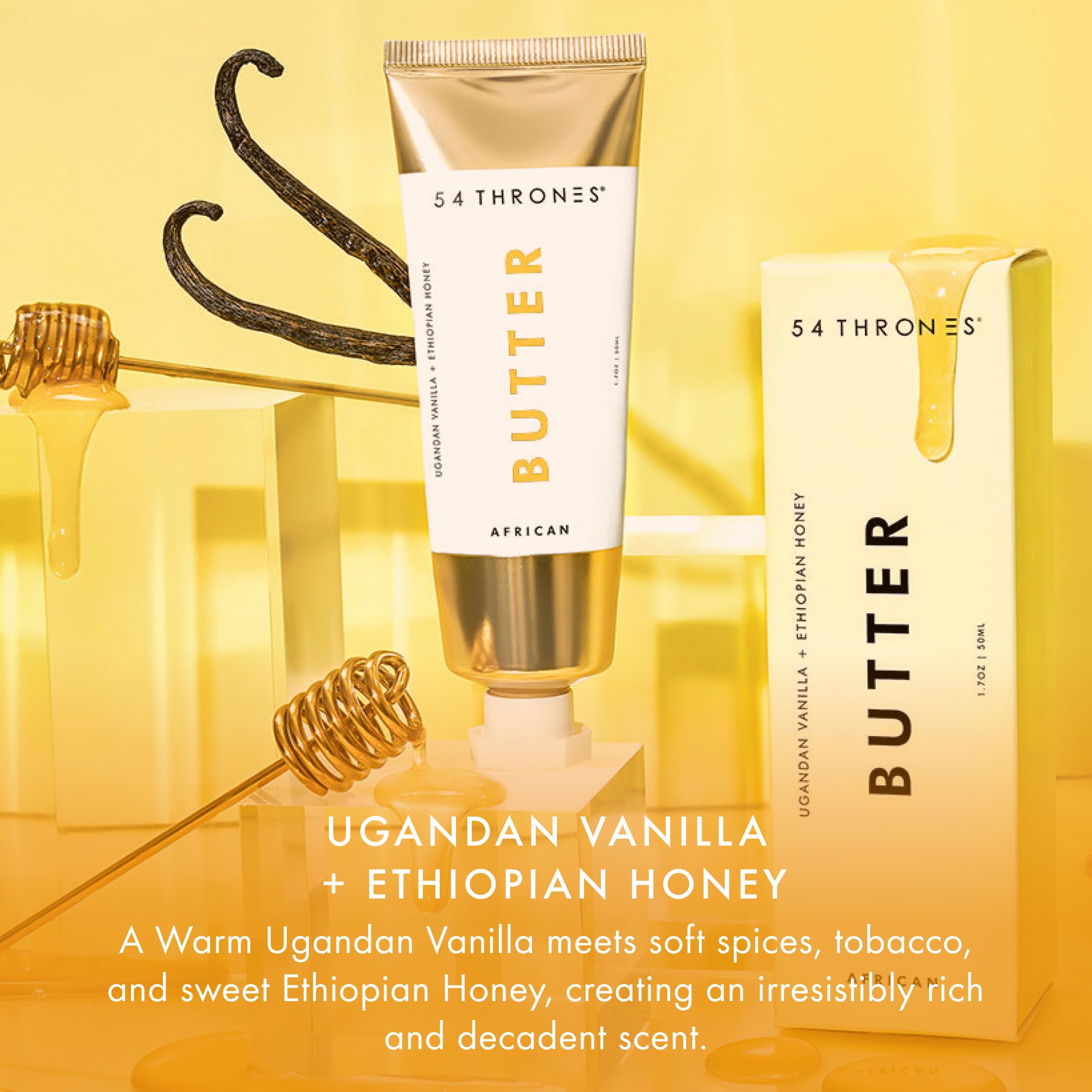 54 Thrones applying-shea-butter on skin demonstrates quick absorption and immediate hydration.