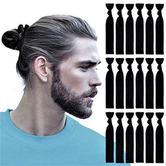79STYLE 100pcs men hair ties pack for bulk storage and secure man buns