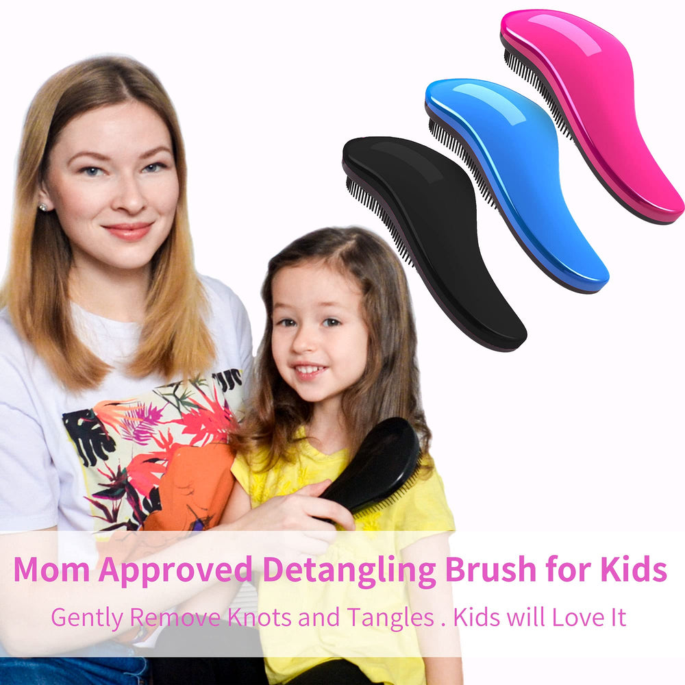 79STYLE detangler brush blue glide through wet hair without pulling