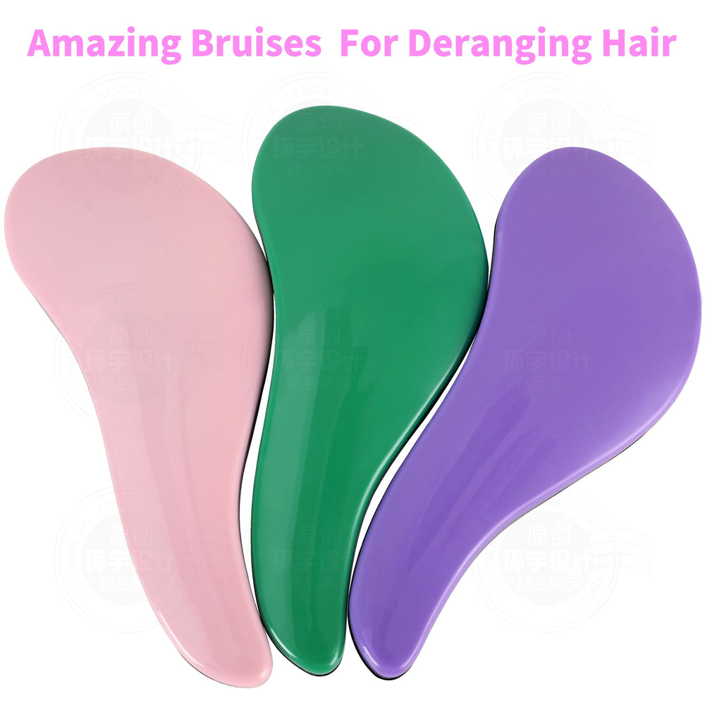 79STYLE detangler brush close-up soft-bristles for painless detangling.
