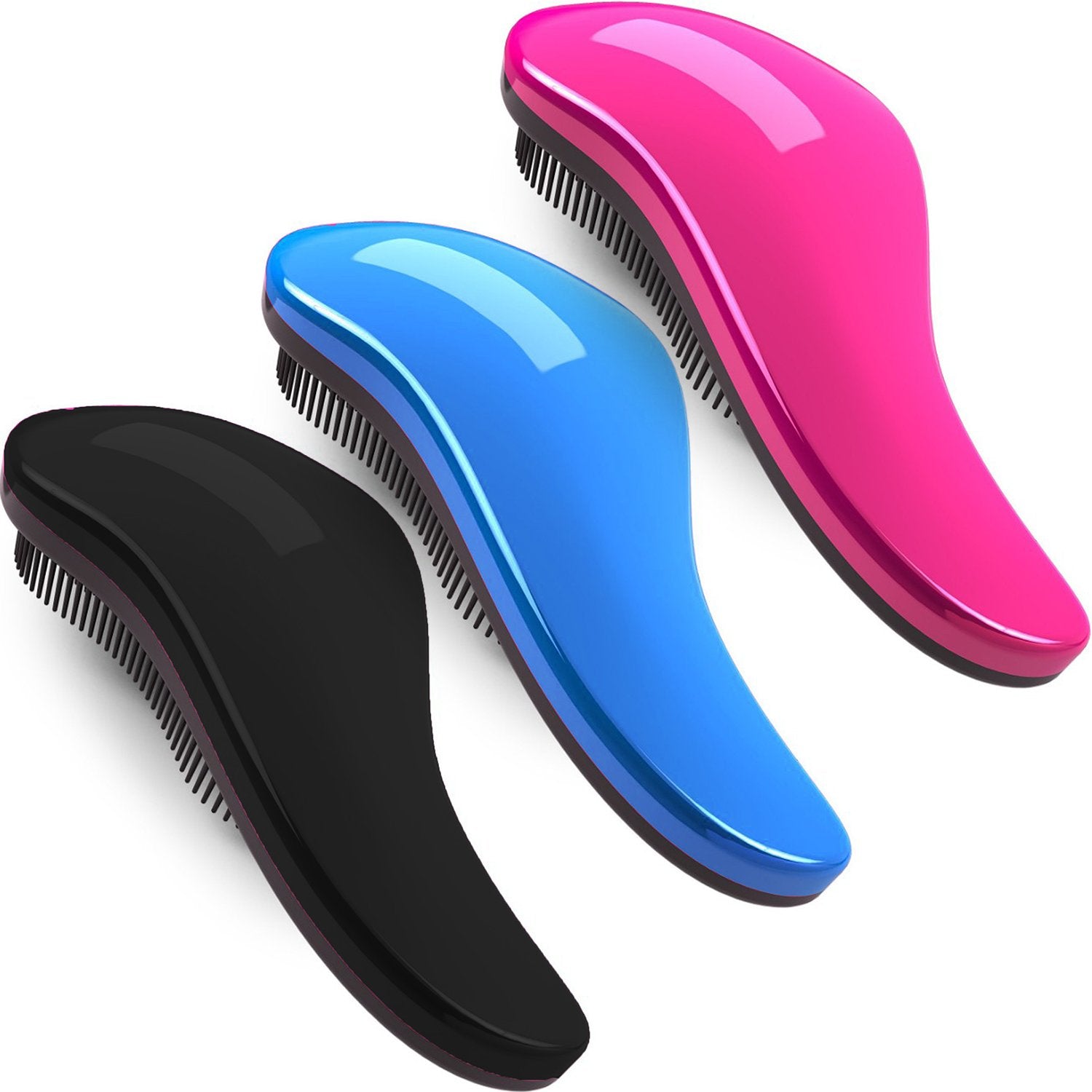 79STYLE detangler brush pink handles knot-free detangling for kids and curly hair