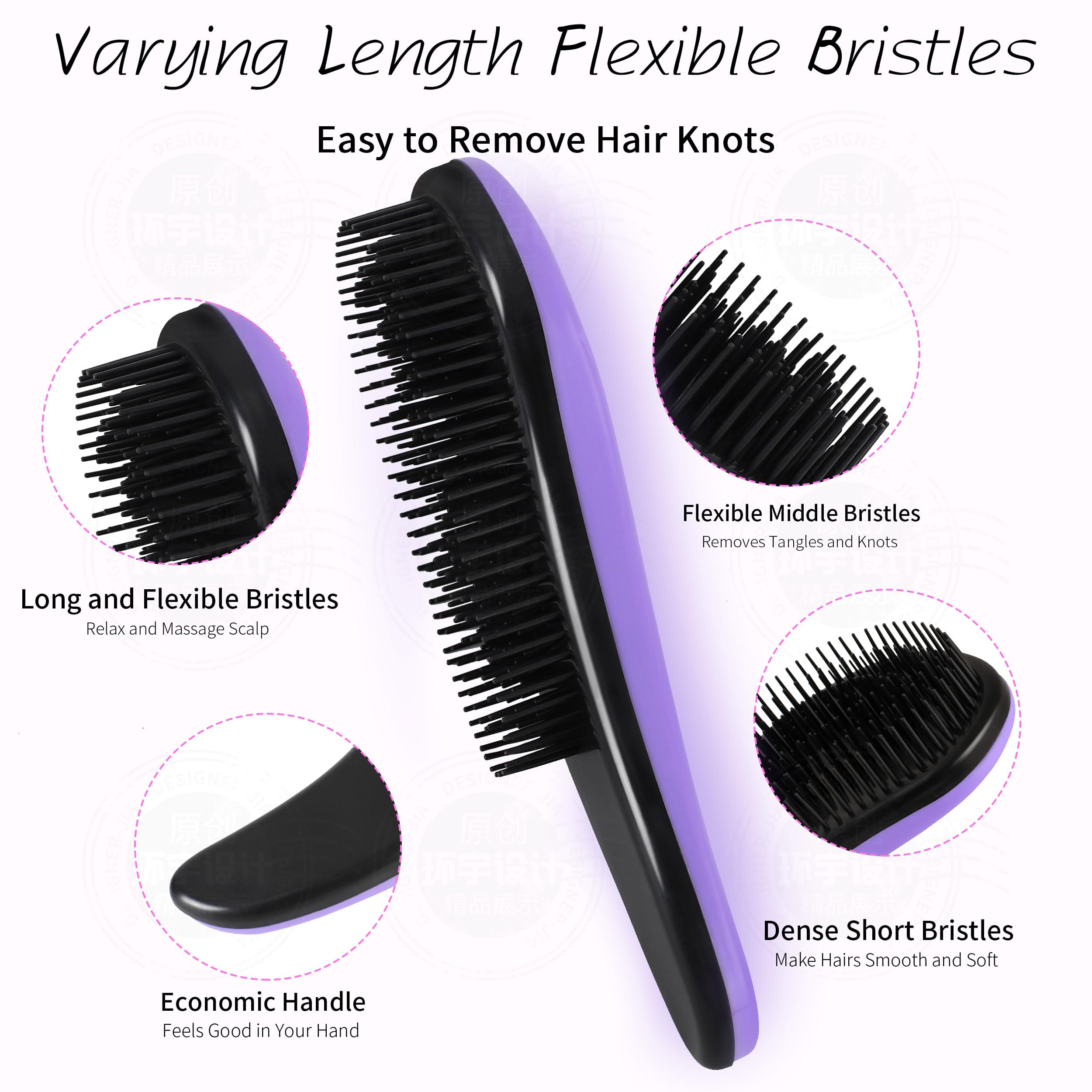 79STYLE detangler brush travel pack convenient for on-the-go styling.