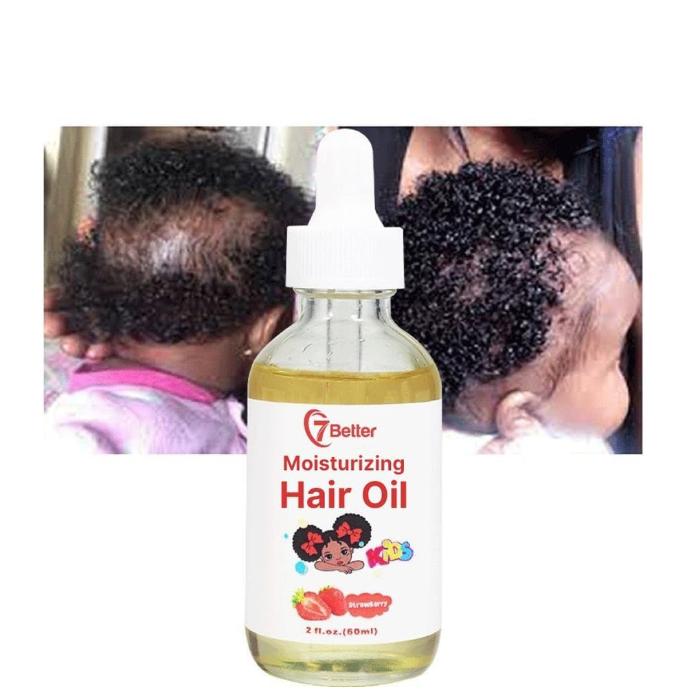 7better Hair Growth Serum applied on child's hair for healthier strands