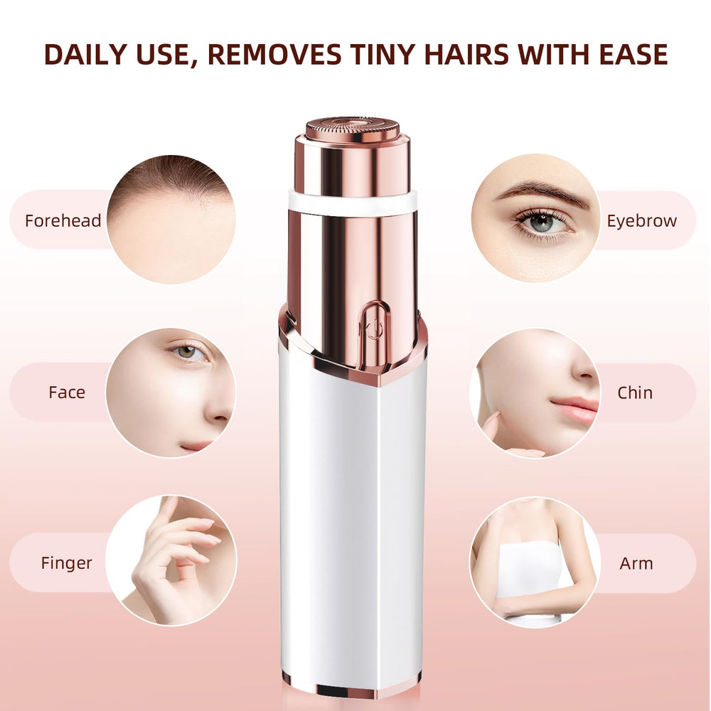 7d24hcare facial hair remover compact travel view highlights purse-ready portability.