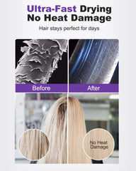 7MAGIC high-speed hair dryer 22mps airflow for quick styling.