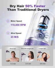 7MAGIC high-speed hair dryer brushless motor 110k for efficient drying.