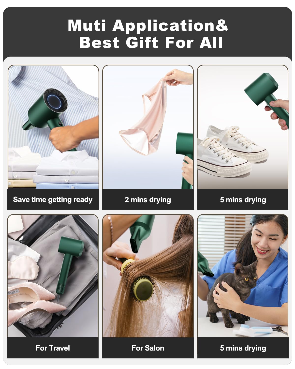 7MAGIC magnetic nozzle attachment allows quick, versatile airflow.