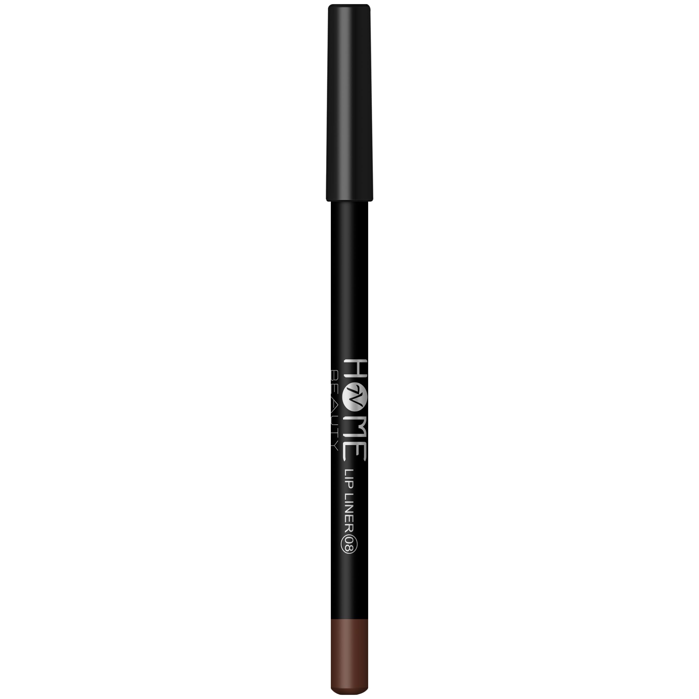7V HOME BEAUTY lip liner longwear application showing smooth pigment on lips.