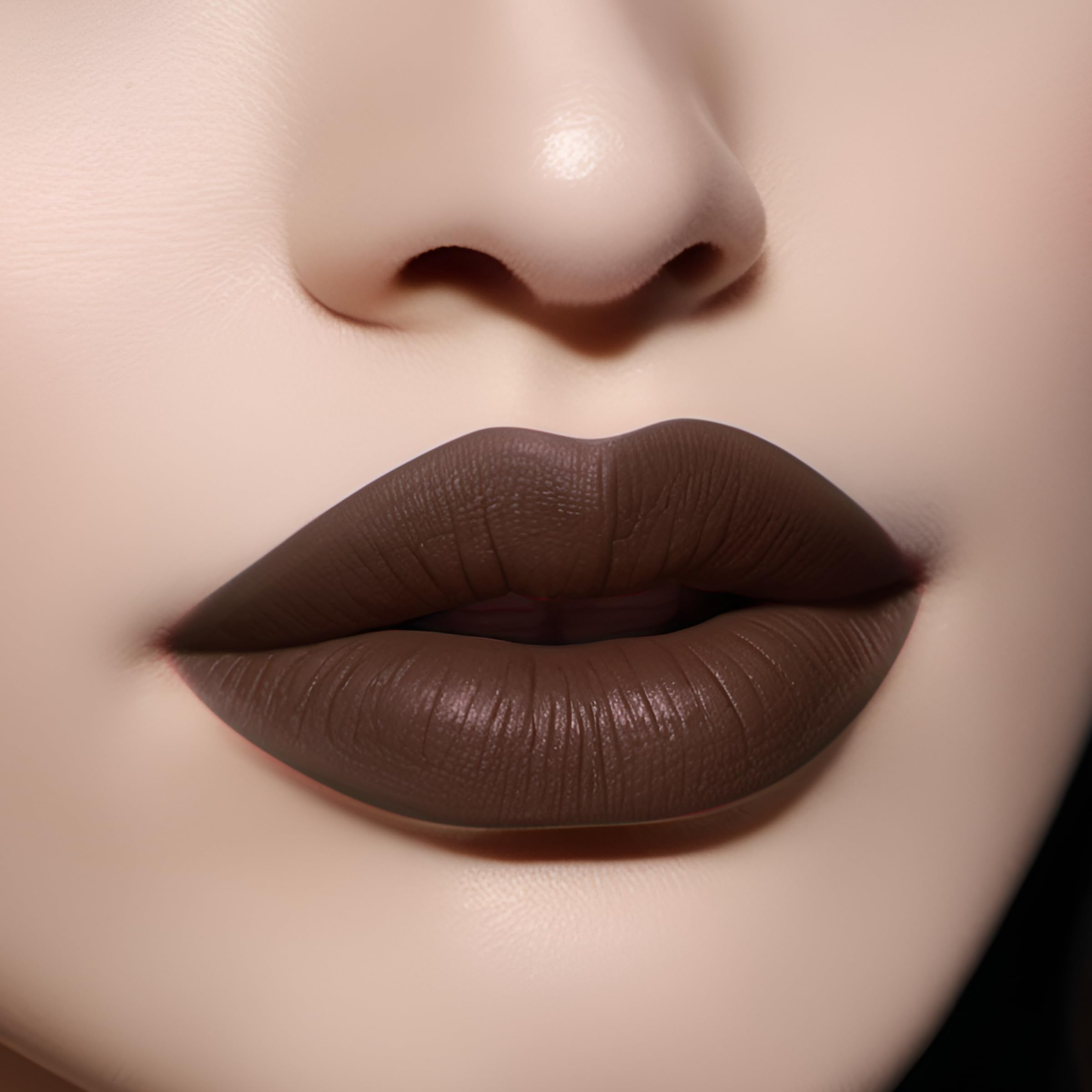 7V HOME BEAUTY lip liner matte finish showing rich brown shade for a bold look.