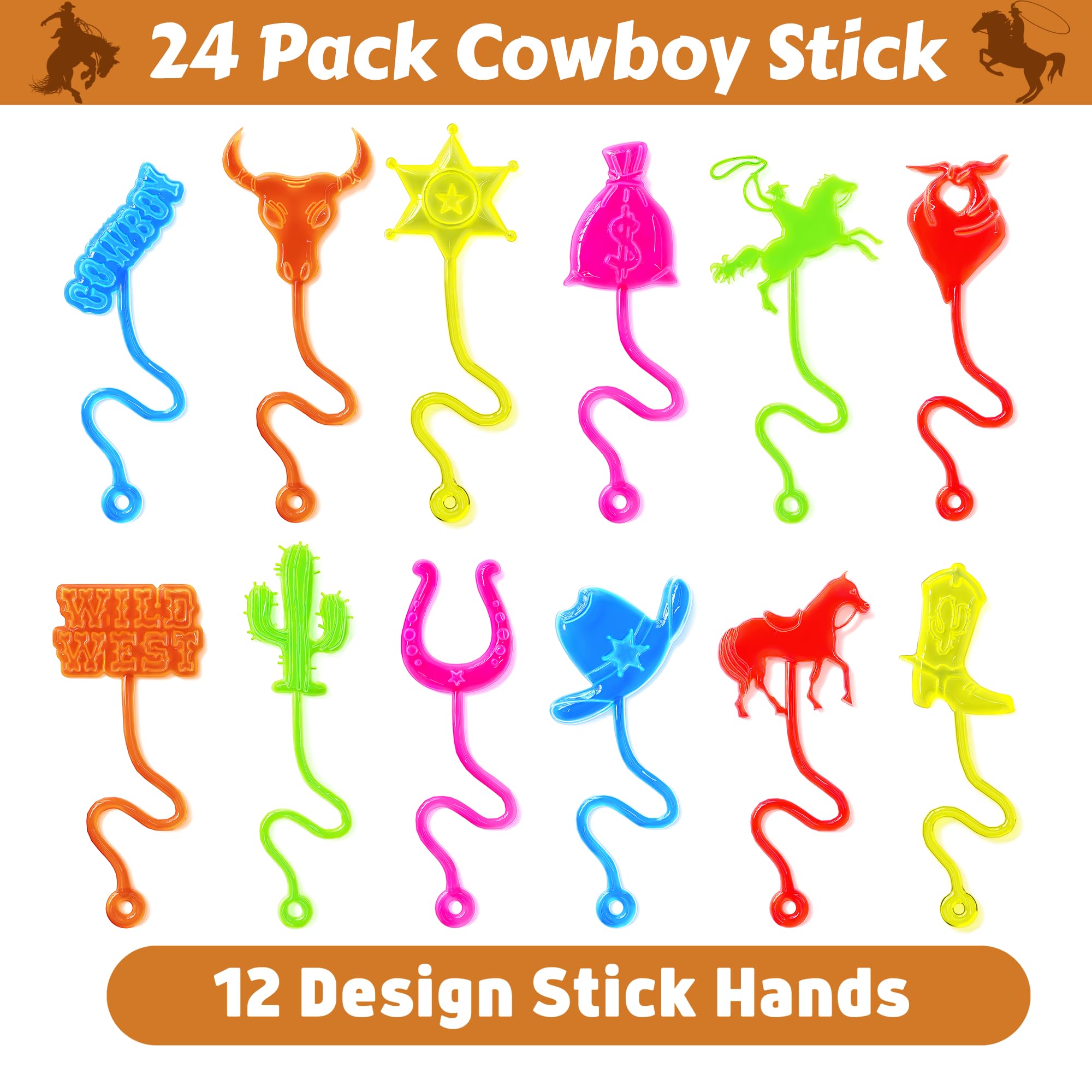 The 91STICKYHAND cowboy-classroom-prizes provide bright rewards for students and activities.