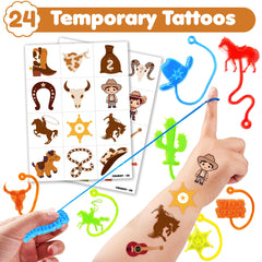The 91STICKYHAND cowboy-party-favors-collection is perfect for birthdays and classroom giveaways.
