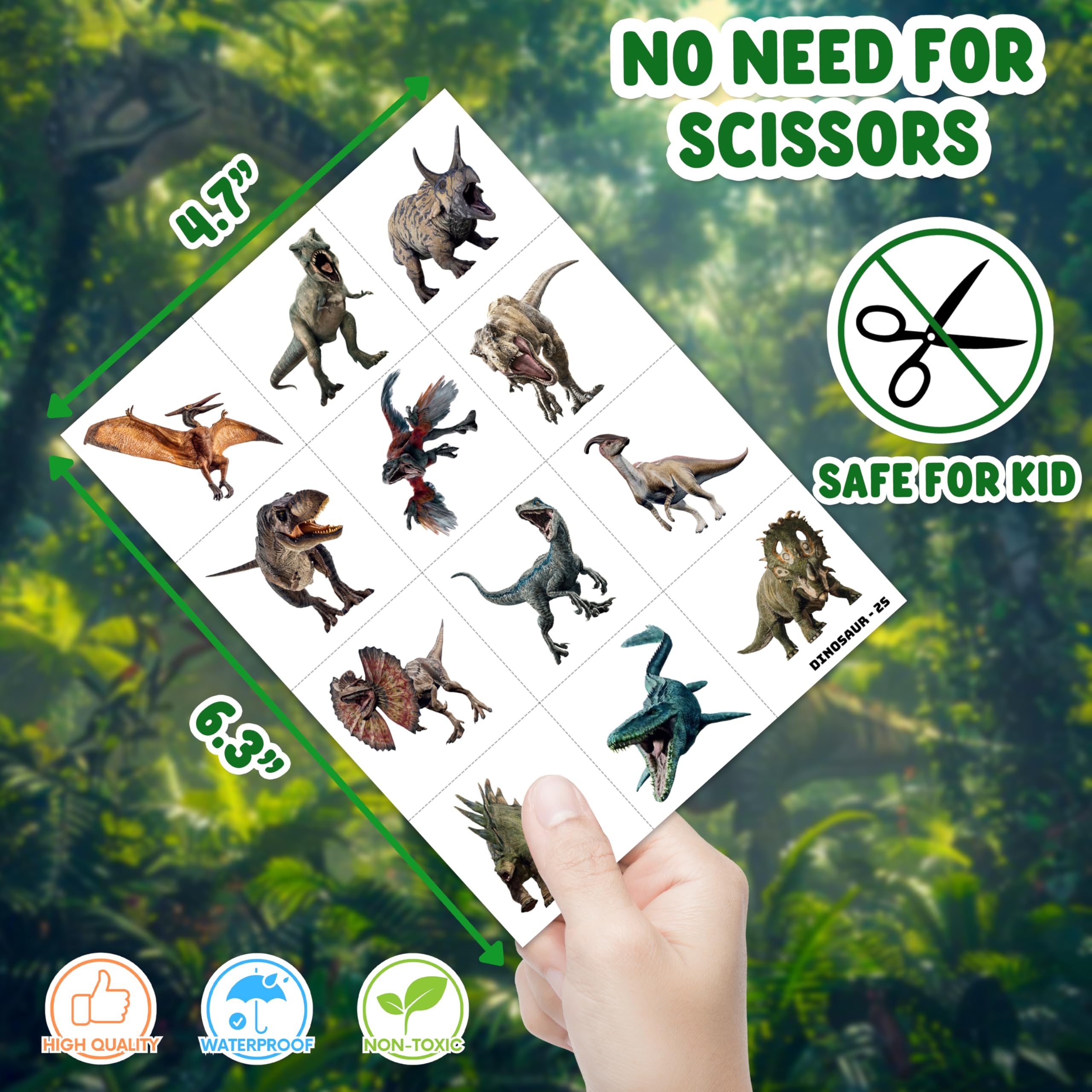 91STICKYHAND safe BPA-free dinosaur toys for kids