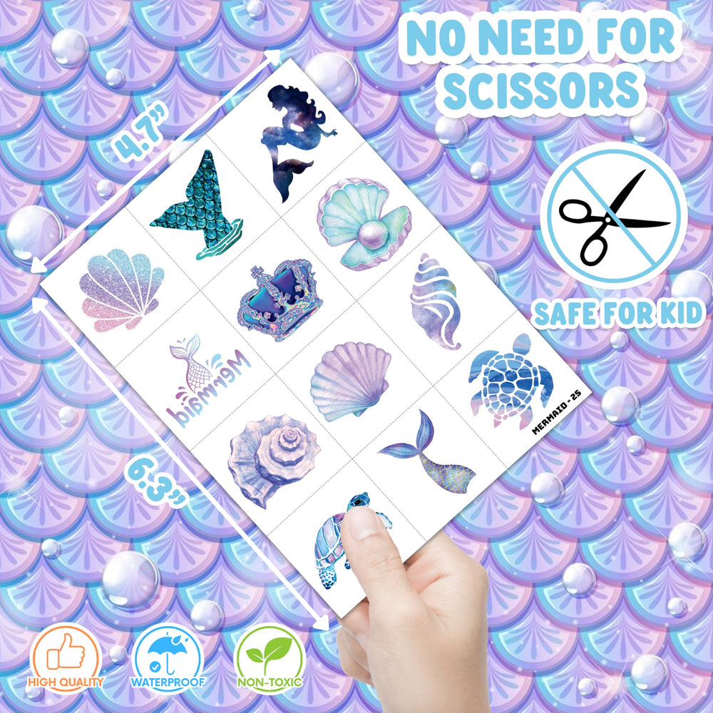 91STICKYHAND mermaid party favors for kids, perfect birthday decor.