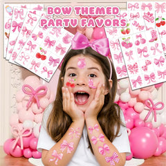 91TATTOOS pink bow tattoo designs variety for colorful party accents