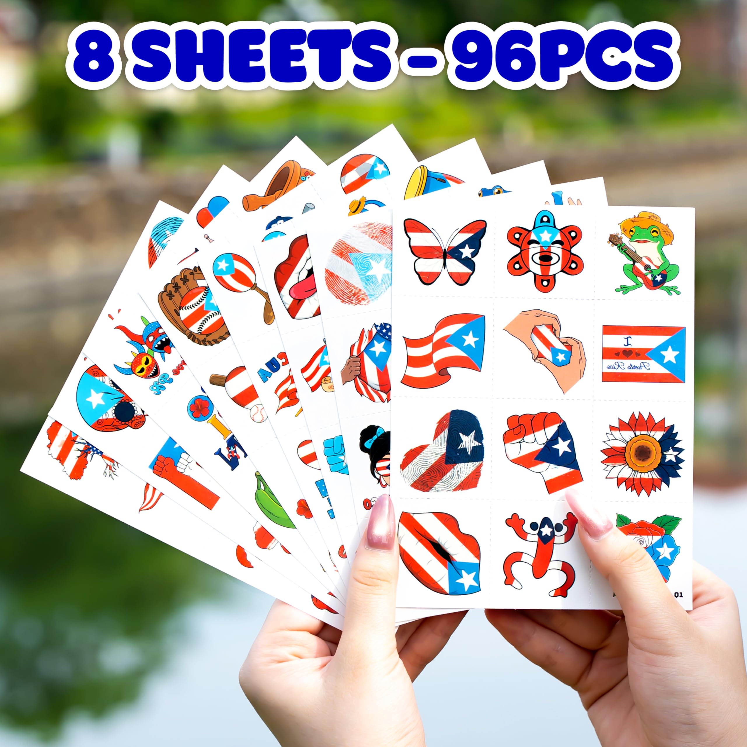 91TATTOOS Puerto Rico flag souvenir tattoos enhance birthday celebrations