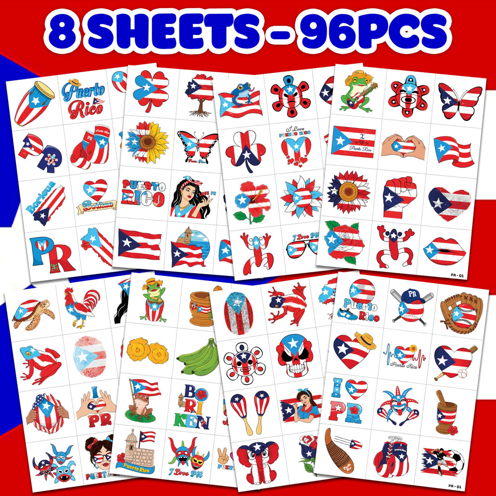91TATTOOS Puerto Rico flag tattoo on arm ideal for kids celebrations and dress up