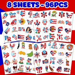 91TATTOOS Puerto Rico flag tattoo on arm ideal for kids celebrations and dress up